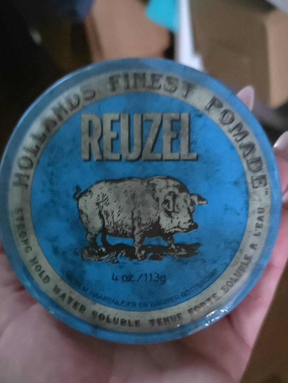 Reuzel Blue Pomade Strong Hold 4 oz| MENS Styling Product| 4oz | NEW